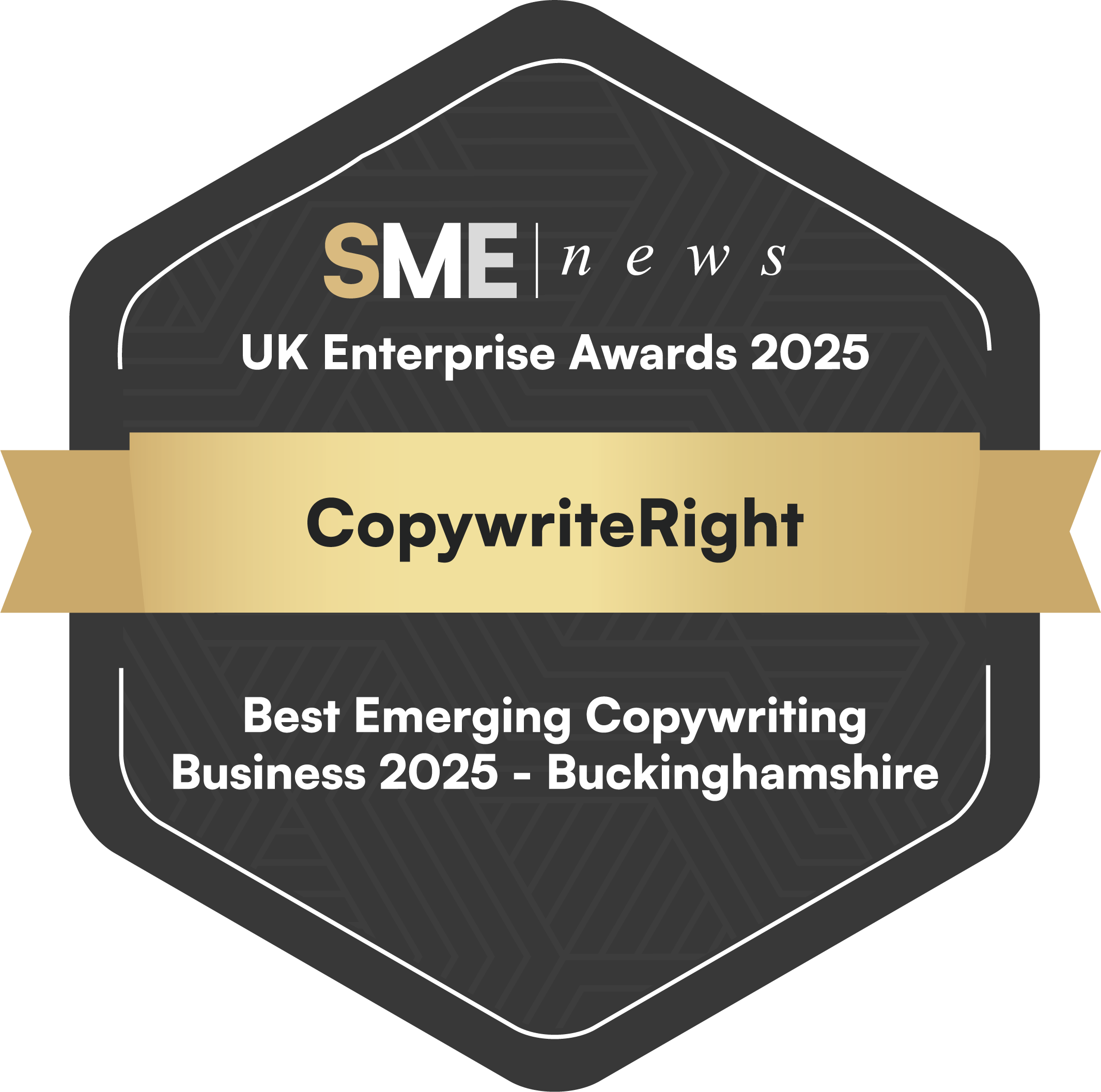 SME News UK Enterprise Awards: CopywriteRight, Best Emerging Copywriting Business 2025 Buckinghamshire